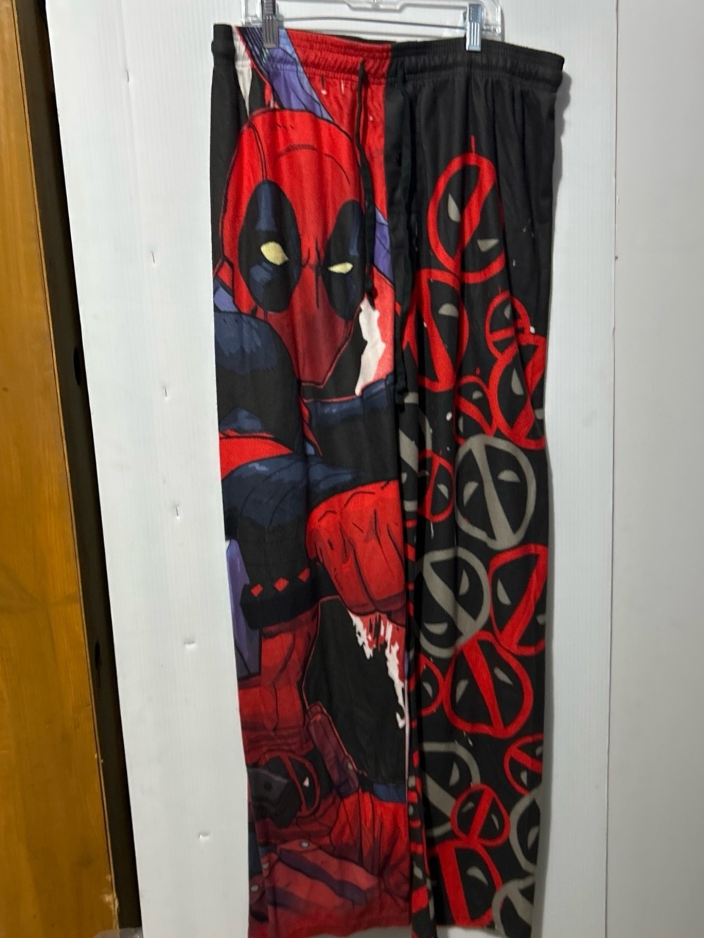 Marvel Red and Black Deadpool Graphic Jogger Pants